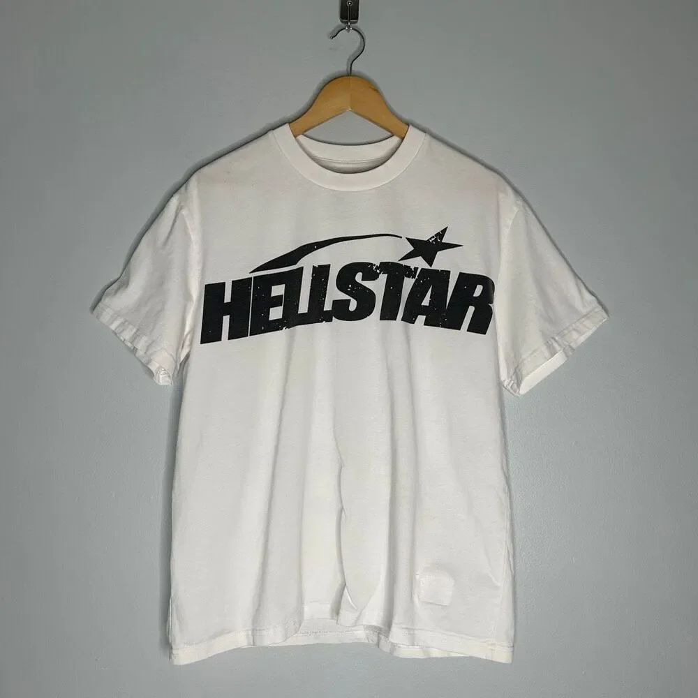 HELLSTAR Flame Face & Arch Logo Graphic Tee Medium